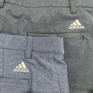 Adidas Golf Men's lot of 2 blue flat front performance Shorts 38 10" inseam EUC